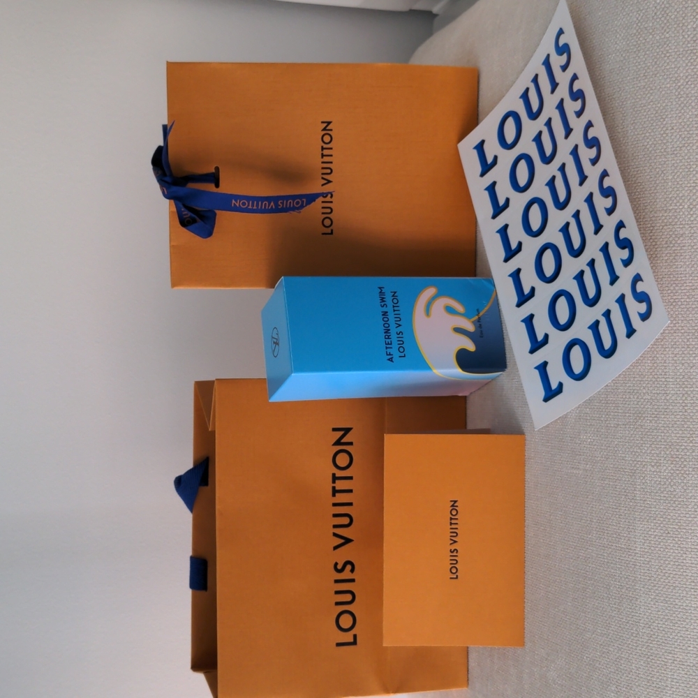 Empty Louis Vuitton Bags, Parfum Box, and Stickers